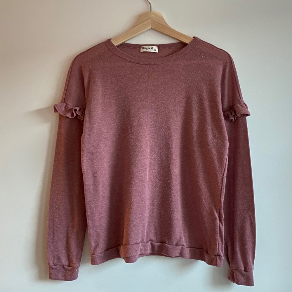 Purple Soft Blouse Style Pullover